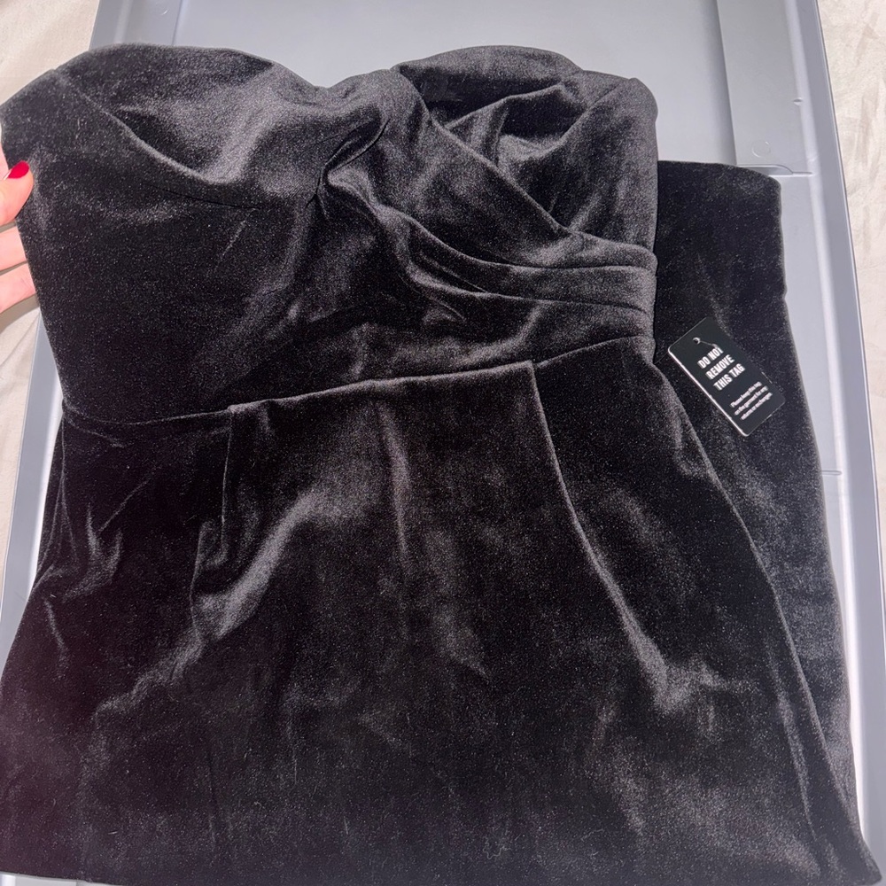 Express Black Velvet Dress